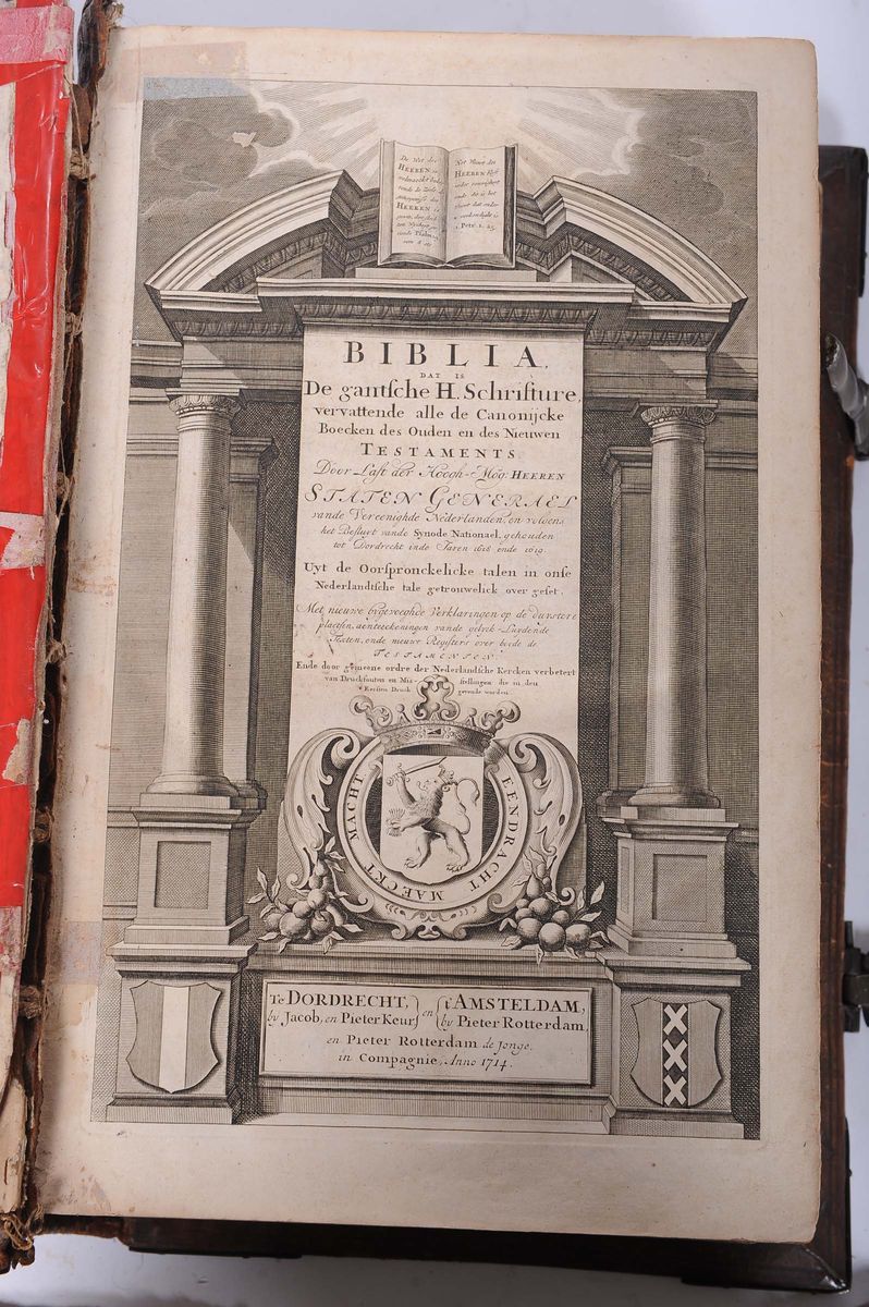 Bibbia Rilegata in Pelle, Pieter 1714