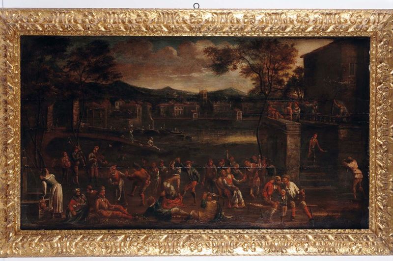 Scuola Fiamminga del XVIII secolo Festa campestre  - Auction Old Masters - Cambi Casa d'Aste