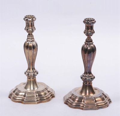 Coppia di Candelabri Placcati in Argento