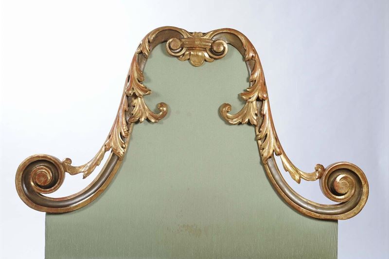 Testata di letto in legno intagliato e dorato  - Auction Antique and Old Masters - II - Cambi Casa d'Aste