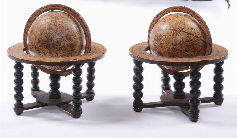 Coppia di mappamondi in stile  - Auction Antique and Old Masters - II - Cambi Casa d'Aste
