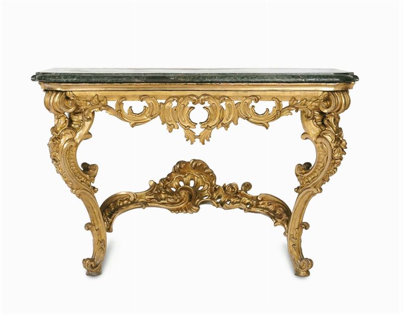 Console in legno intagliato e dorato, XVIII secolo  - Auction Antique and Old Masters - II - Cambi Casa d'Aste