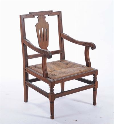 Poltroncina Rustica con Paglia
