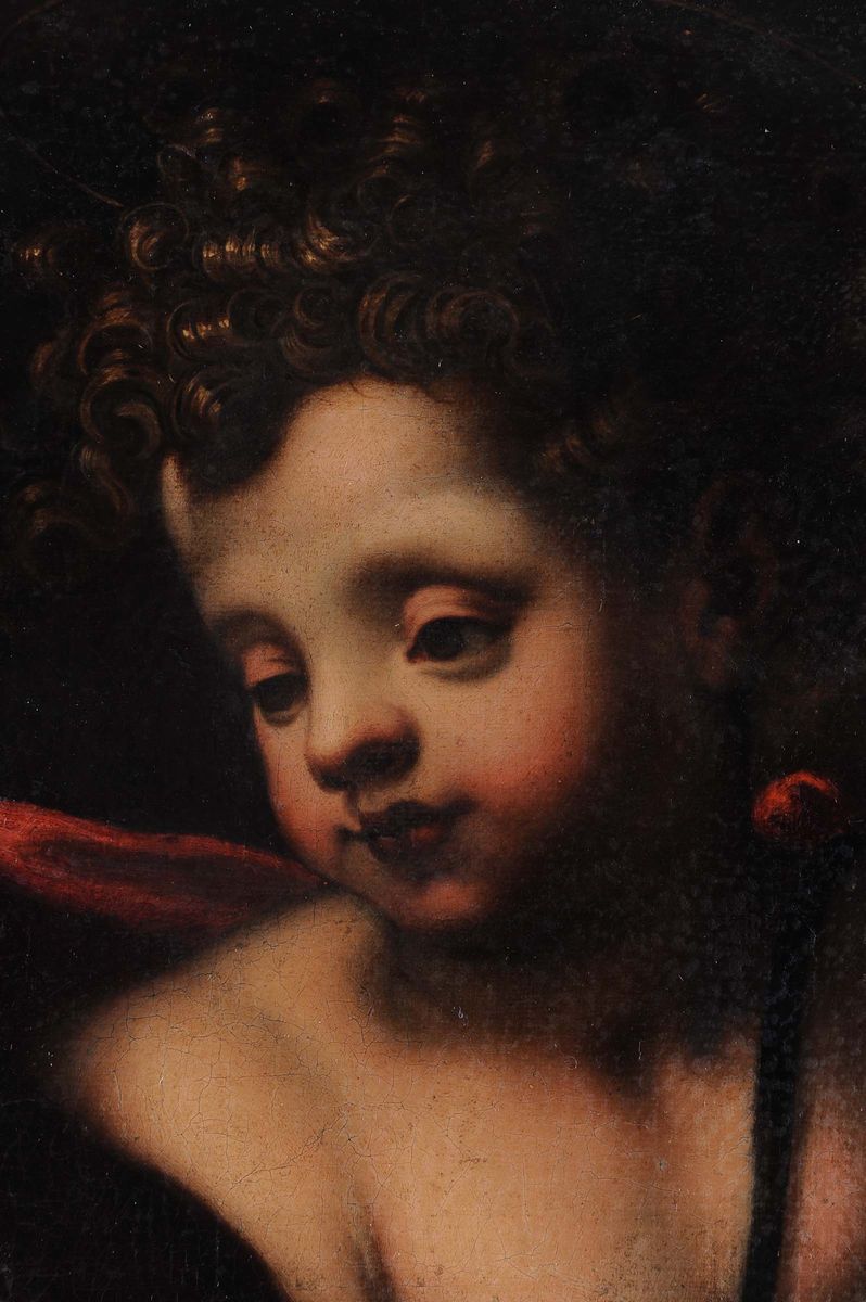 Michele Tosini di Ridolfo del Ghirlandaio (firenze 1503-1577), Attribuito Asacra Famiglia con San...