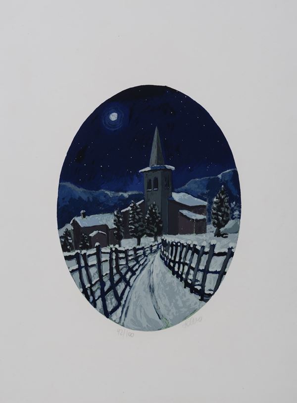 Salvo - Salvo (1947-2015) Paesaggio invernale con campanile