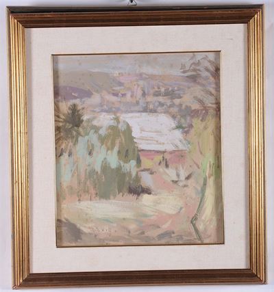 Edoardo Arvigo (1947-1983)paesaggio con Casa