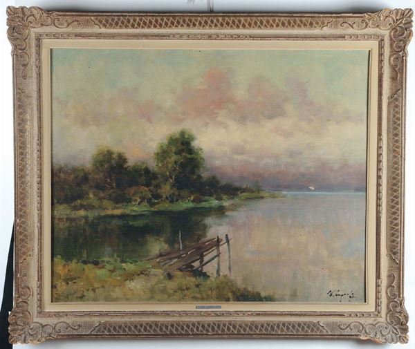 Karpoff Ivan (Novocerkassk 1898 - Milano 1970) Lago di montagna