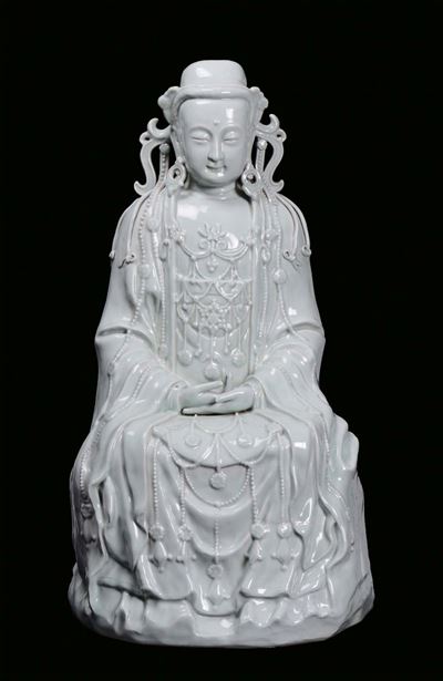 Guanyin in Porcellana Celadon, Cina