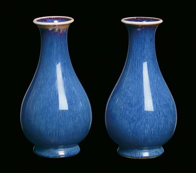 Coppia di Vasi in Porcellana Blu, Cina XX Secolo