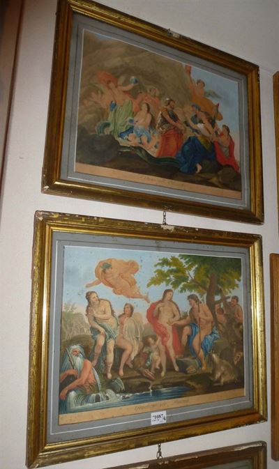 Lotto di Quattro Litografie, da Luca Giordano