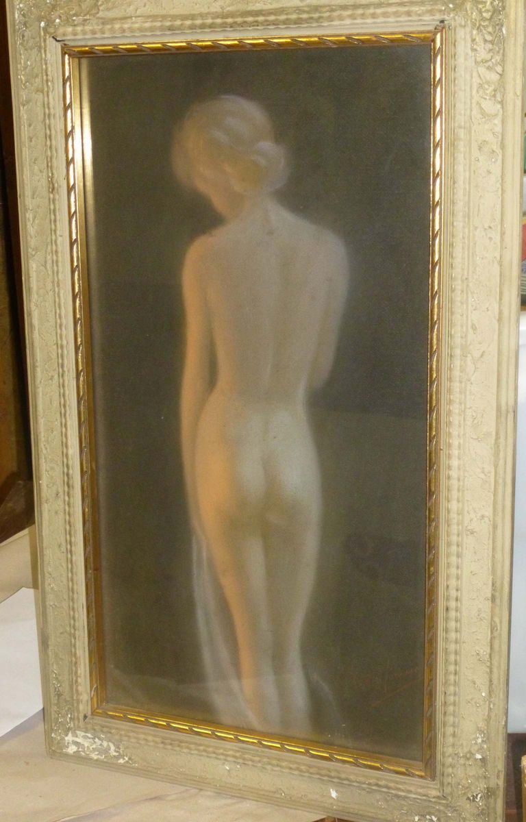 Giuseppe Sexto Canegallo (Genova Sestri Ponente 1892 - 1966) Nudino di spalle  - Asta Antiquariato e Dipinti Antichi - Cambi Casa d'Aste