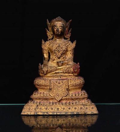 Figura di Budda in Bronzo, Tailandia XIX Secolo
