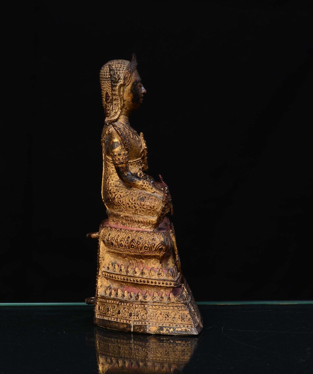 Figura di Budda in Bronzo, Tailandia XIX Secolo