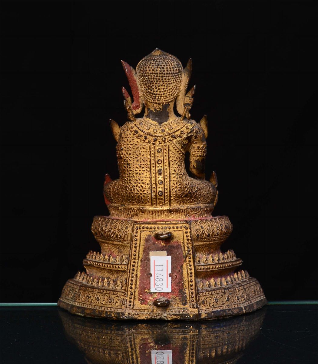 Figura di Budda in Bronzo, Tailandia XIX Secolo