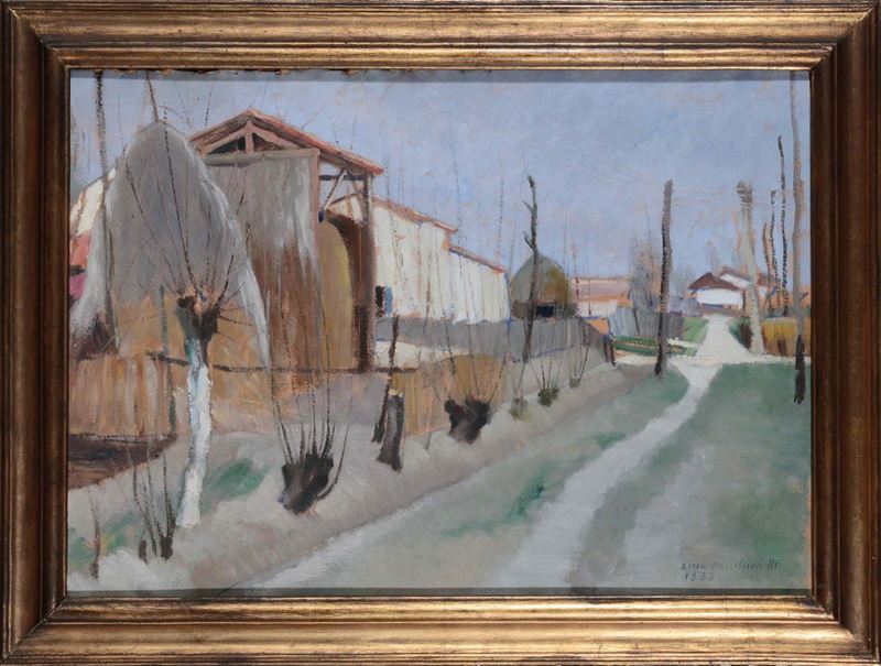 Lino Perissinotti (1897-1967) Lungo il Brenta, 1933  - Auction 19th and 20th Century Paintings - Cambi Casa d'Aste