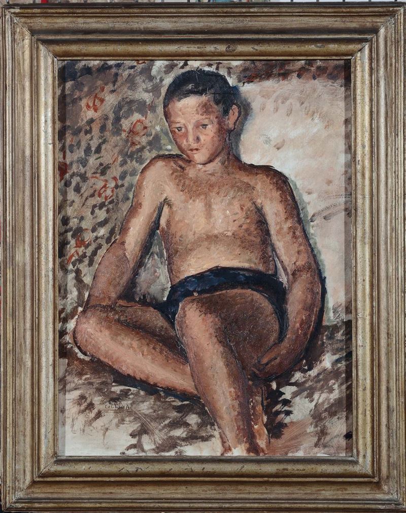 Raffaele Collina (1899-1968) Figura di giovane  - Asta Dipinti del XIX e XX secolo - Cambi Casa d'Aste