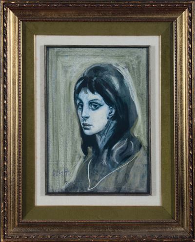 Alberto Sughi (1928)ritratto Femminile