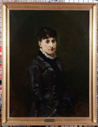 Roberto Fontana (milano 1844-1907), Ambito Diritratto di Signora
