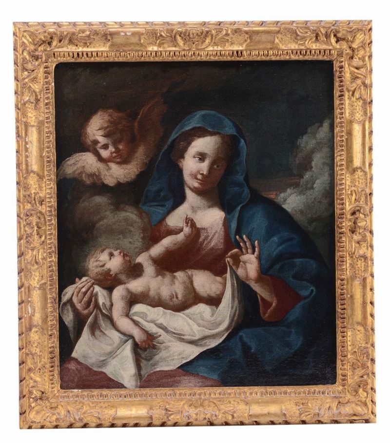 Scuola Veneta del XVIII secolo Madonna con Bambino  - Asta Dipinti Antichi - Cambi Casa d'Aste