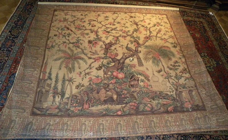 Mezzaro con albero della vita e animali esotici  - Auction An important Genoese Heritage - I - Cambi Casa d'Aste
