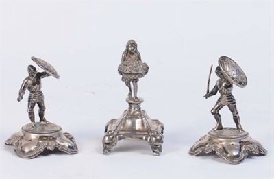 Tre Porta Stuzzicadenti in Argento Diversi