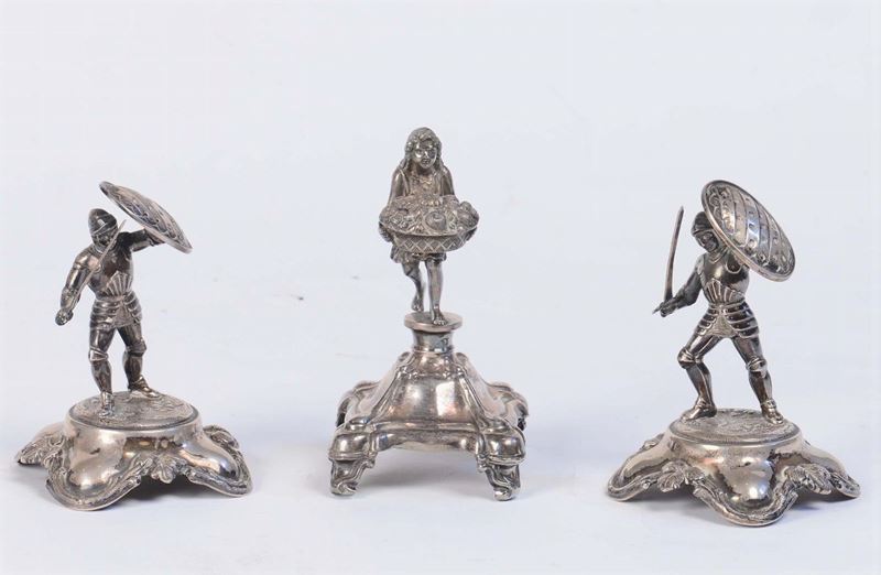 Tre porta stuzzicadenti in argento diversi  - Auction Silver, Ancient and Contemporary Jewels - Cambi Casa d'Aste