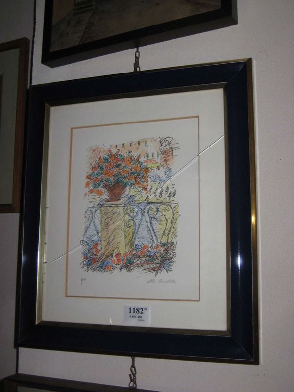 Litografia a firma Cascella