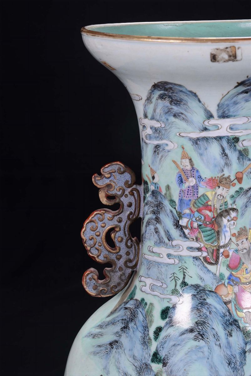 Coppia di Vasi in Porcellana Famiglia Rosa, Cina, Dinastia Qing, XIX Secolo