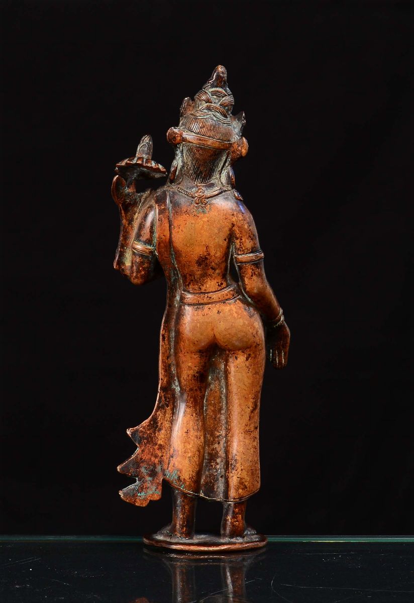 Scultura in Bronzo Raffigurante Divinità, Nepal, XVII Secolo