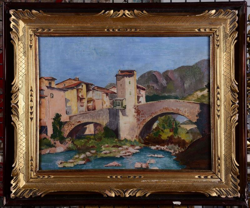Vittorio Nattino (1890-1971) Il ponte di Millesimo  - Auction 19th and 20th Century Paintings - Cambi Casa d'Aste