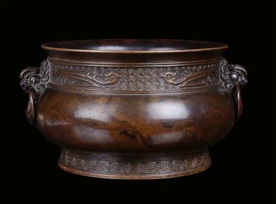 Incensiere in Bronzo di Forma Arcaica, Cina, Dinastia Qing, XVIII Secolo
