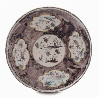 Sottocoppa di Maiolica, Savona XVIII Secolo