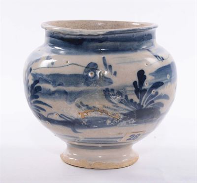 Pilloliere in Maiolica con Decorazione Naturalistica, Savona XVIII Secolo