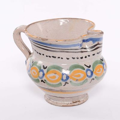Brocca in Maiolica a Decoro Policromo, Velletri XIX Secolo