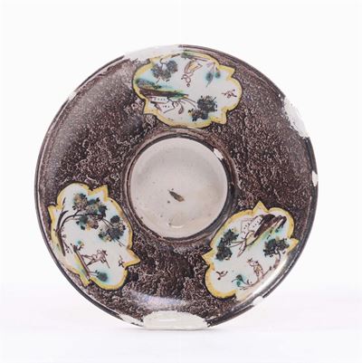 Piattino in Maiolica per Tazzina, Savona XVIII Secolo
