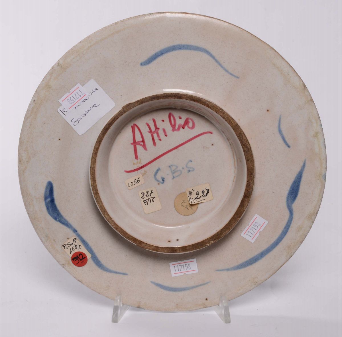 Sottocoppa di Maiolica, Savona XVIII Secolo