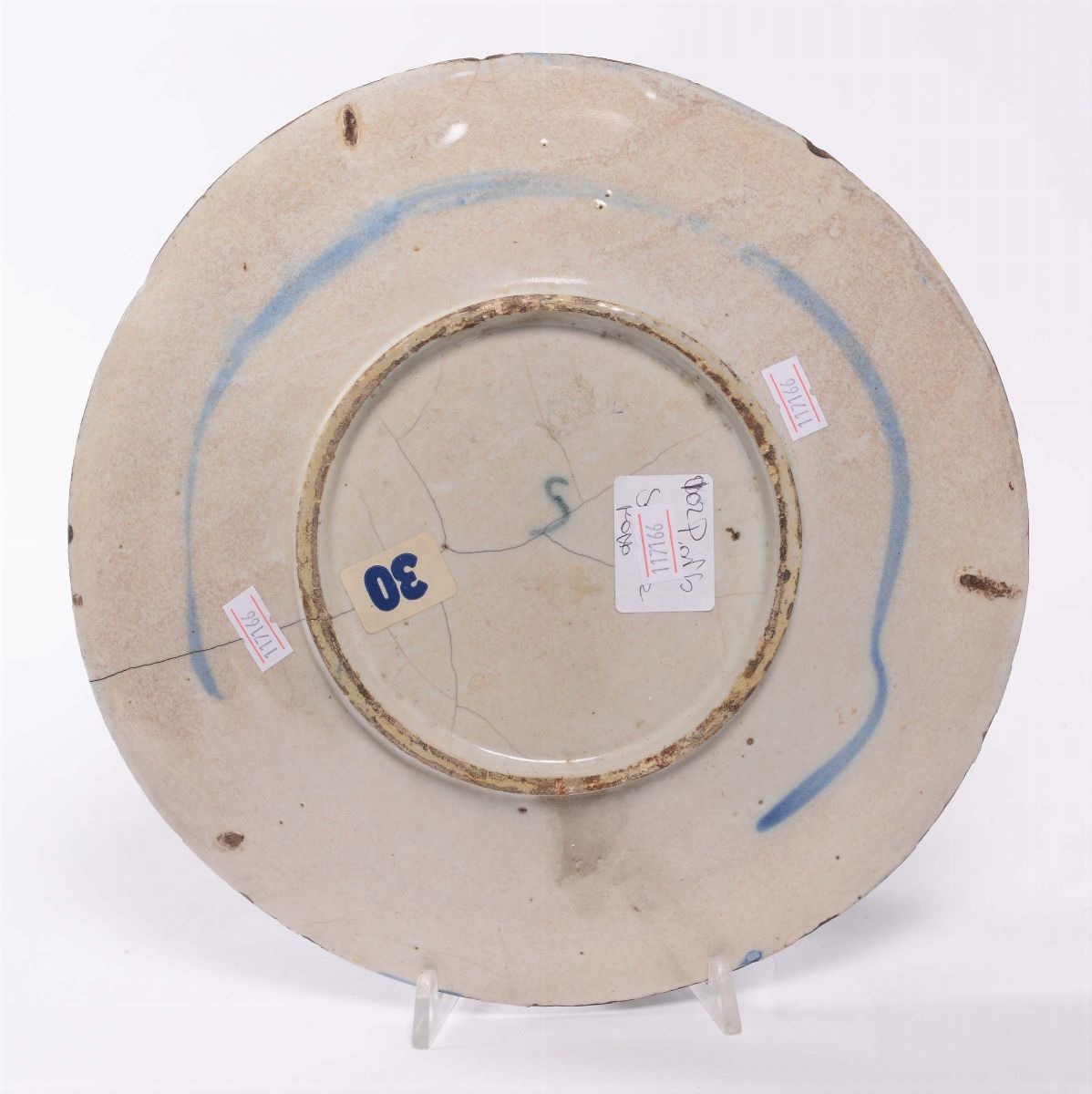 Piatto in Maiolica “a Scenografia Barocca”, Savona XVIII Secolo