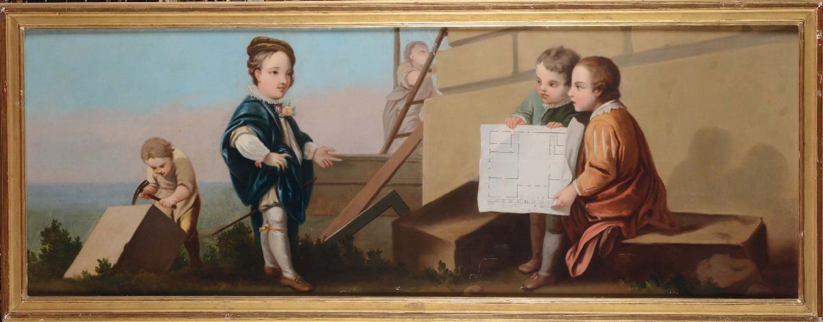 Scuola Piemontese del XVIII Secoloallegoria Dell’architettura Allegoria della Pittura