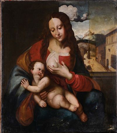 Scuola Lombarda del XVII Secolomadonna con Bambino