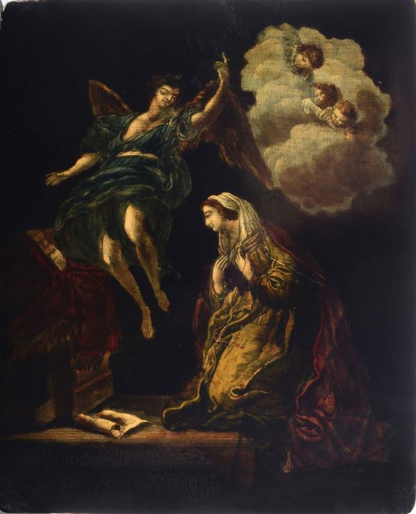 Scuola Italiana del XVIII secolo Annunciazione (da El Greco)