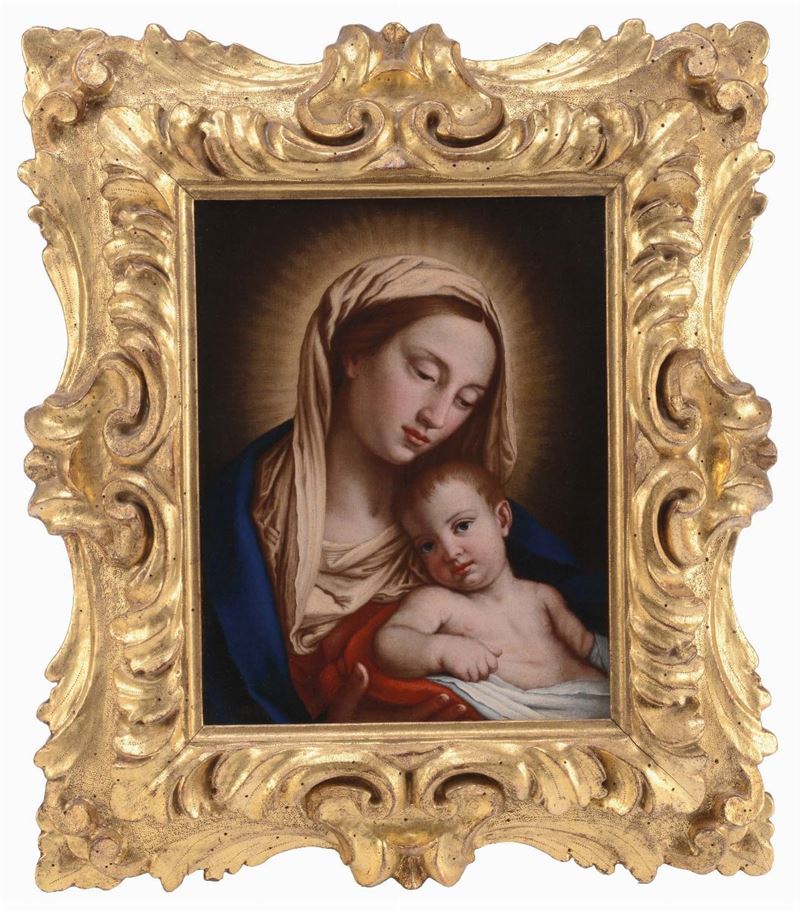 Giovan Battista Salvi detto il Sassoferrato (Sassoferrato 1609 - Roma 1685), attribuito a Madonna con Bambino  - Auction Old Masters - Cambi Casa d'Aste