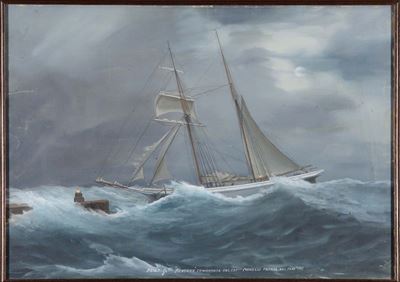 Antonio De Simone (attivo 1880-1920)veliero in Navigazione