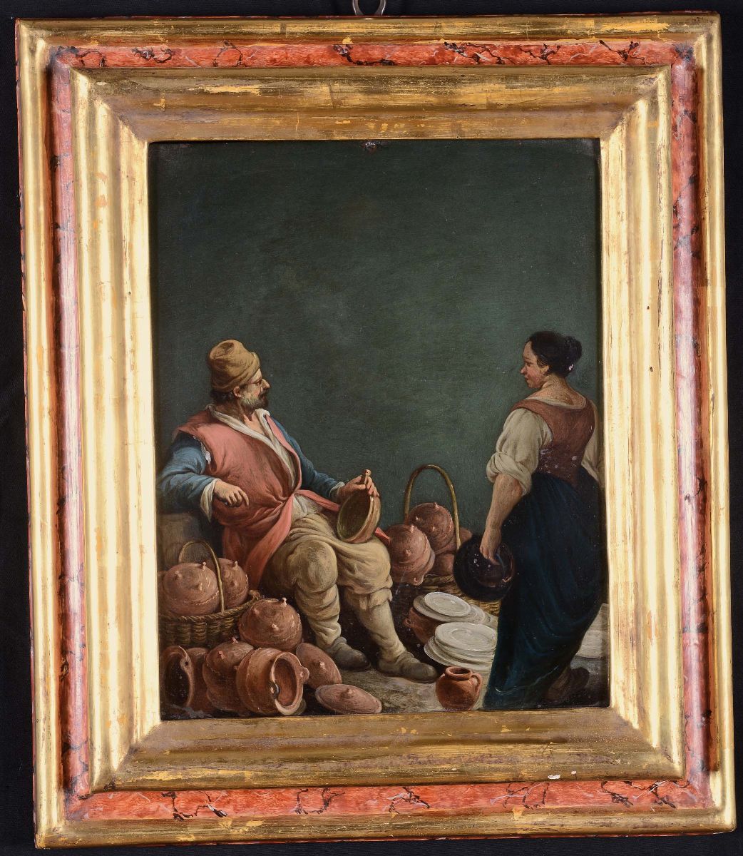 Giorgio Giacoboni (piacenza 1716 - Venezia 1777)scene D’interno con Figure