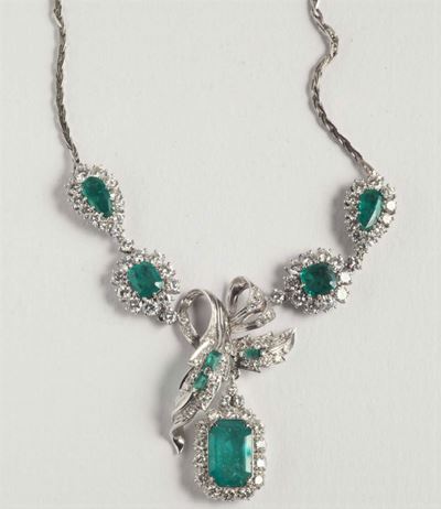 Collana con Smeraldi e Diamanti