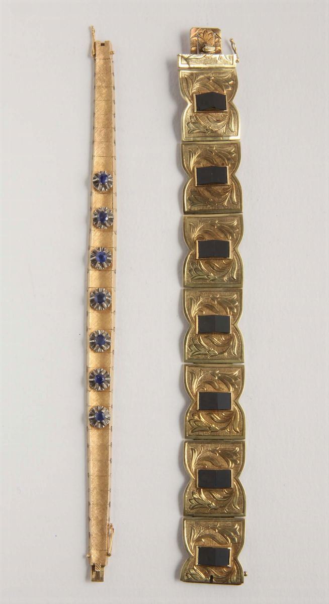 Two gold bracelets  - Auction Silver, Ancient and Contemporary Jewels - Cambi Casa d'Aste