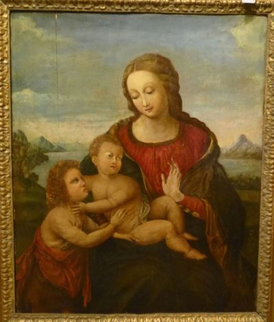 Anonimo del XVI Secolomadonna con Bambino e San Giovannino