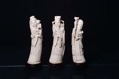 Tre Saggi in Avorio, Cina, Dinastia Qing, XX Secolo