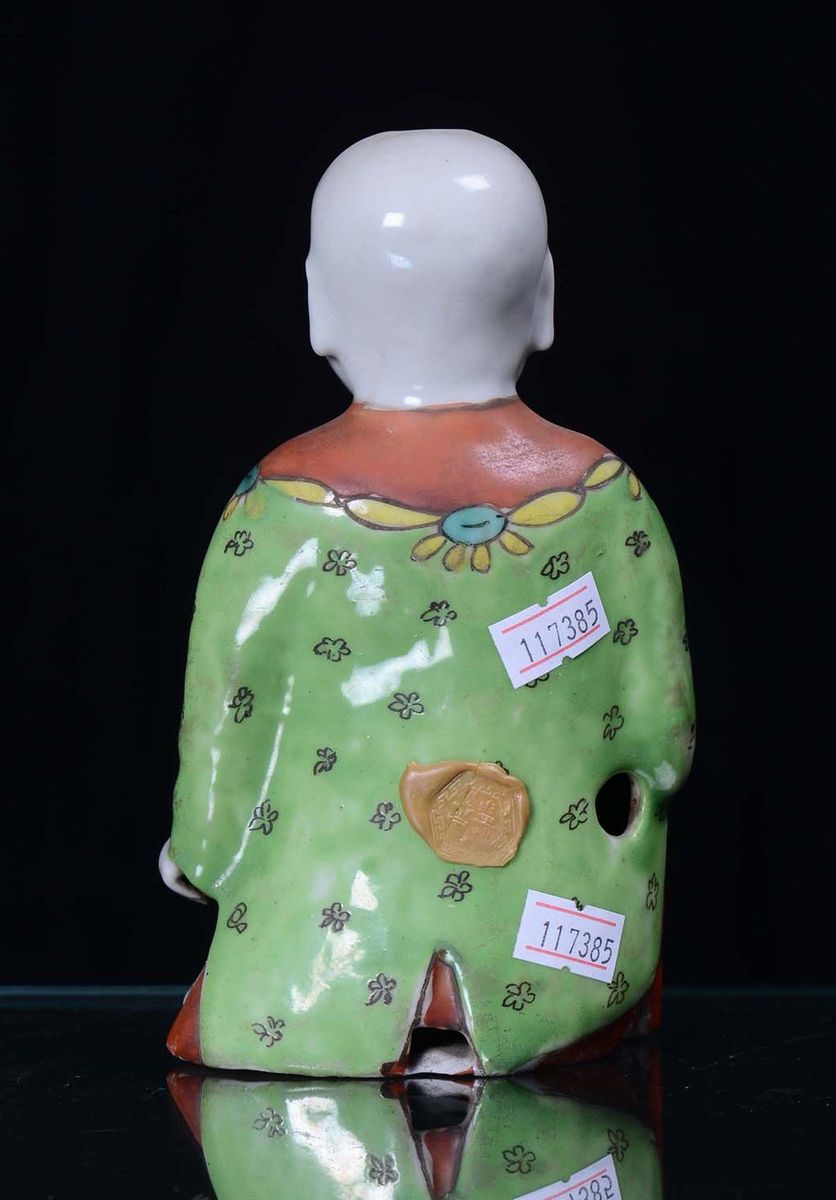 Figura di Magot in Porcellana Policroma