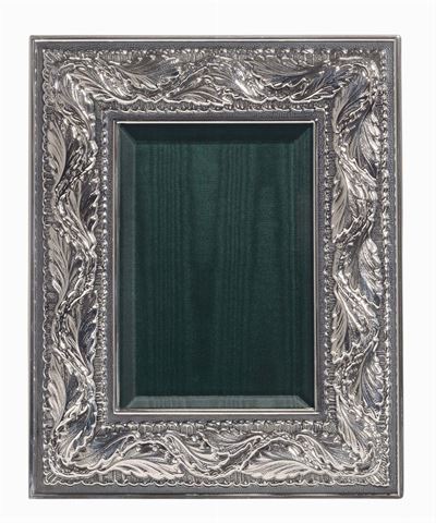 Cornice Decorata con Fronde di Quercia. Sterling 925, Gianmaria Buccellati
