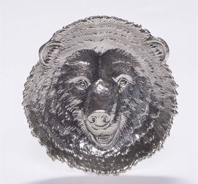 Piatto Sterling 925 Decorato con Orso. Gianmaria Buccellati
